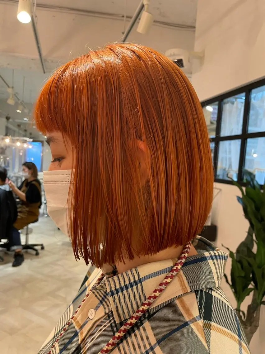 ミディアム カラー 沖縄東京2拠点美容師 mamicoのヘアスタイル