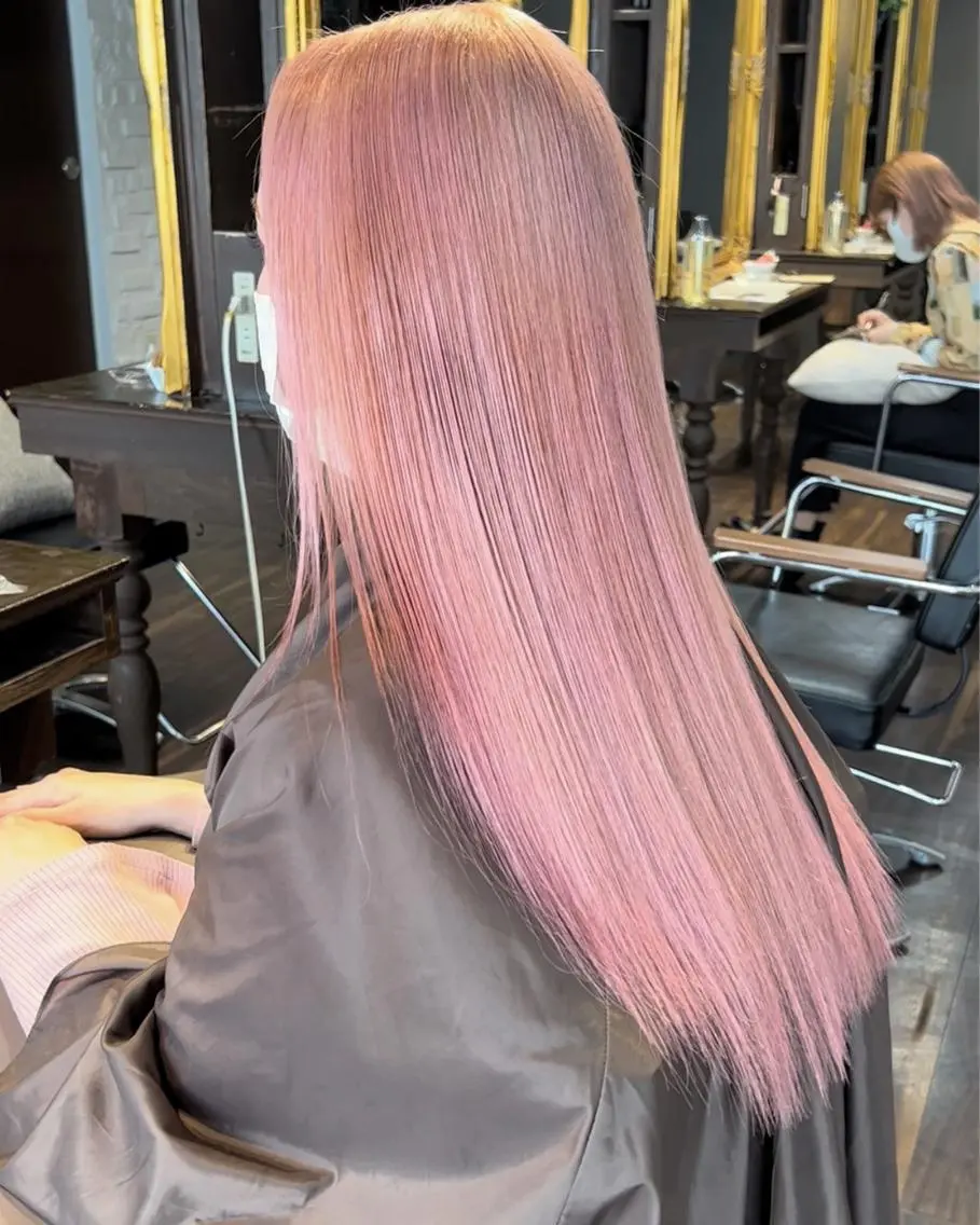ロング カラー ベージュカラー ブリーチ ケアブリーチ ハイトーンカラー ミルクティーベージュ 🧡色落ちまで2度 楽しめる🧡ヨシキのヘアスタイル