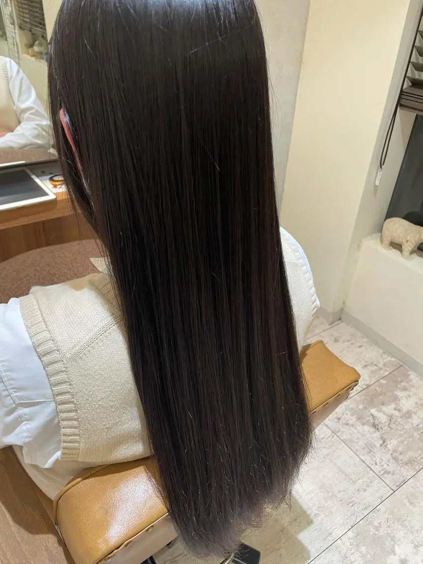 ロング 縮毛矯正 ヘッドスパ 小川 夏生のヘアスタイル