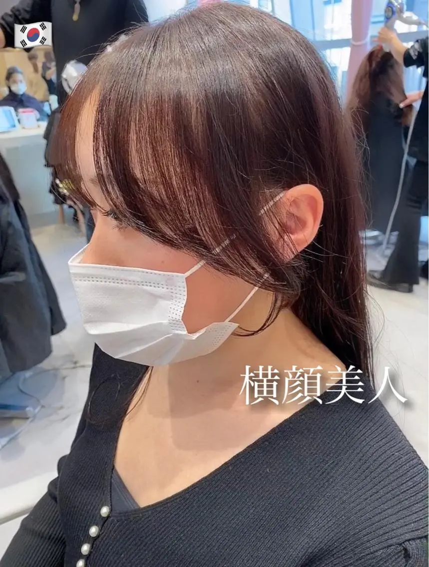 ロング 韓国風ヘア 韓国ヘア🇰🇷髪質 改善たけるのヘアスタイル