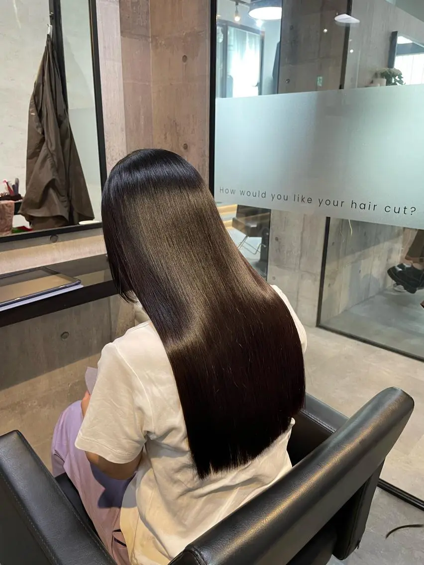 ロング カット トリートメント 👑髪質改善カラー 中垣斗希のヘアスタイル