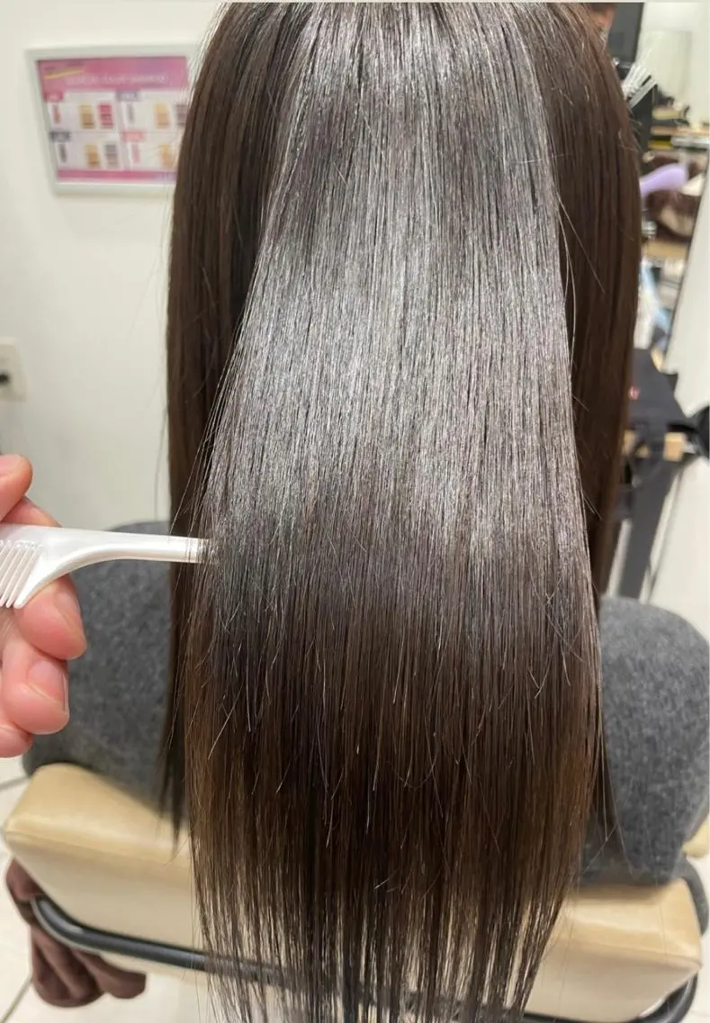 ロング カラー 韓国ハイレイヤー ハッシュカット特化のヘアスタイル