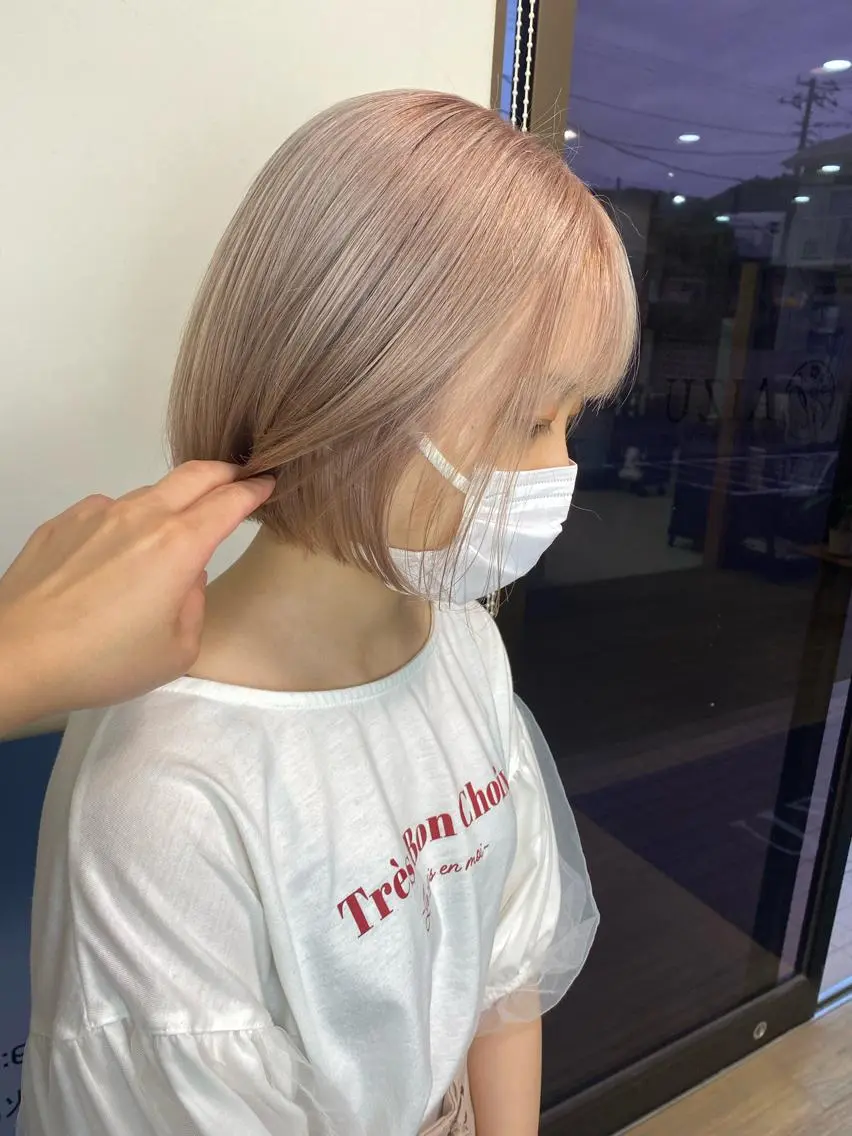 ショート カラー カット ヘアカラー ブリーチカラー🫧 森　凪沙のヘアスタイル