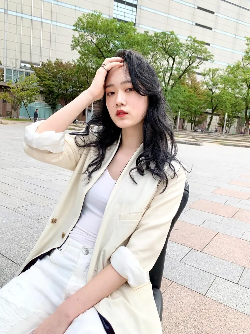 ロング パーマ カット パーマ トリートメント 🌈miu miu hair✂️💕のヘアスタイル