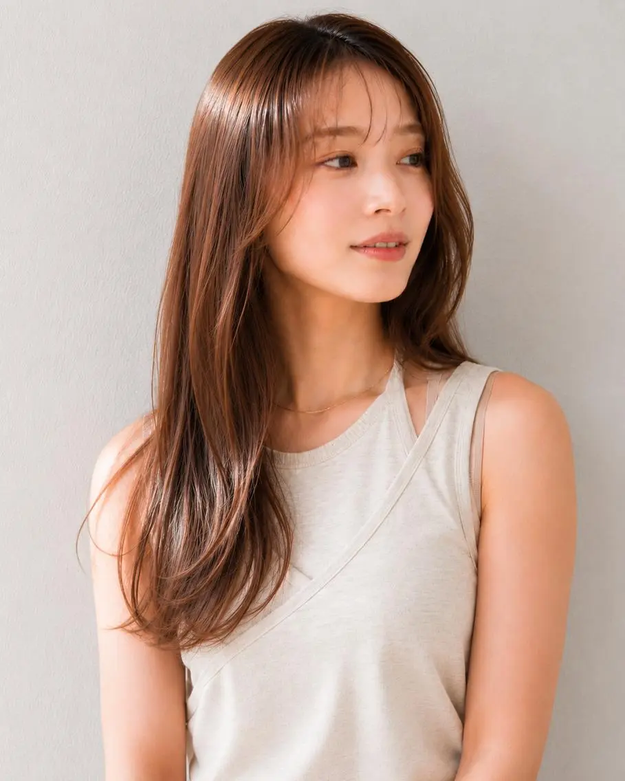 ロング ブリーチなし透明感 カラー🌷宮部楓奈のヘアスタイル