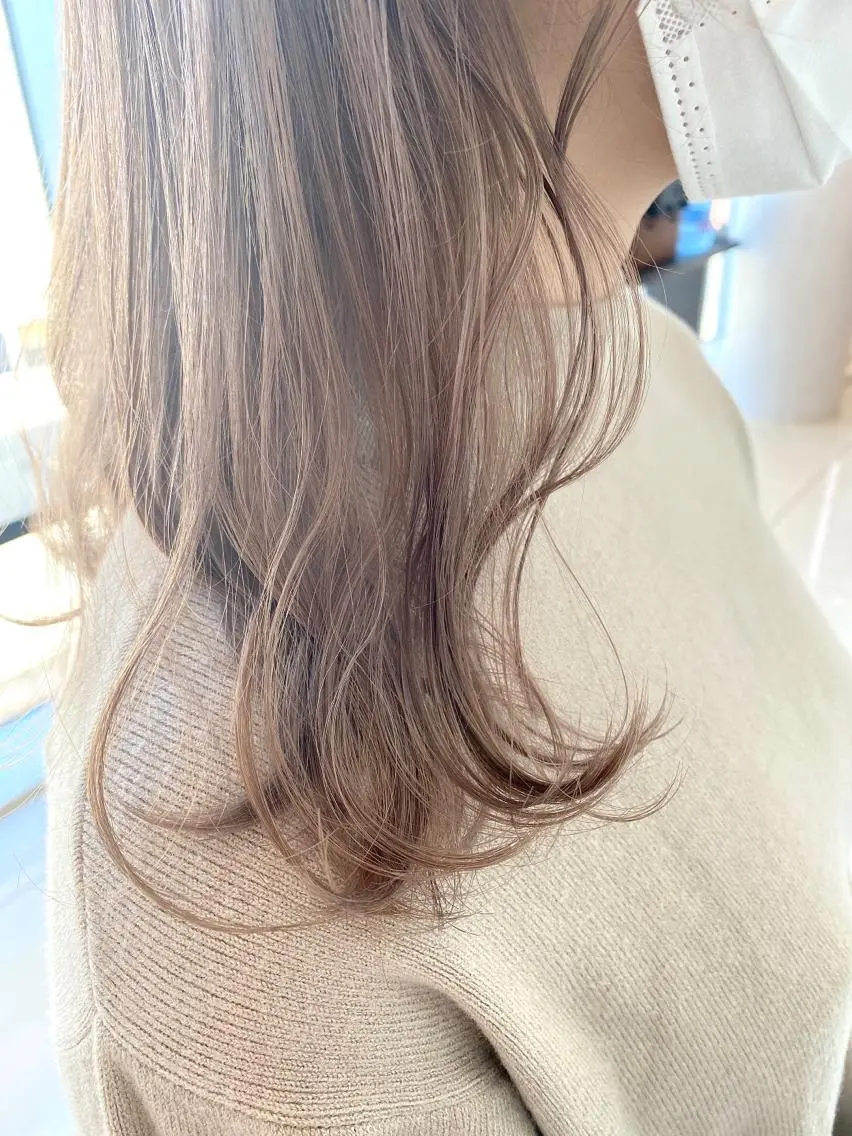 ミディアム カラー カット ヘアカラー トリートメント 浦口友華 ♡  暖色系カラーのヘアスタイル