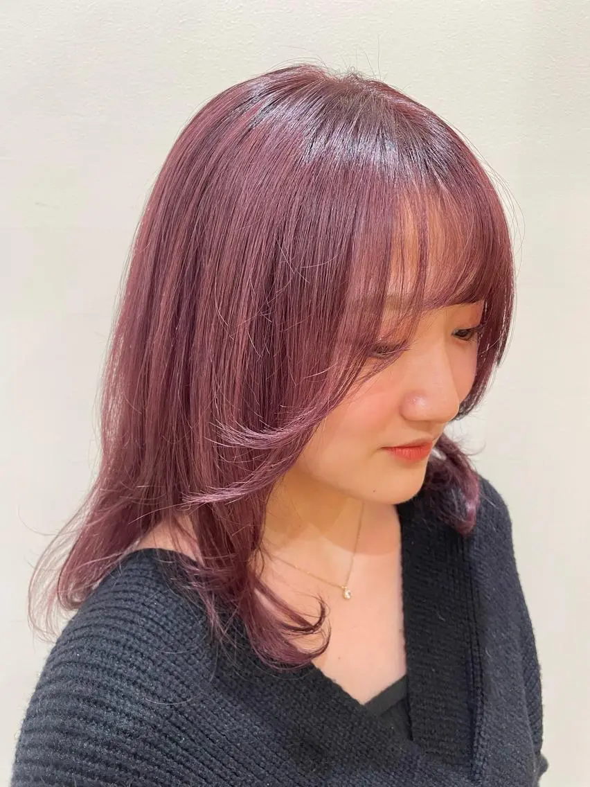 カラー ピンクカラー 💖美髪矯正／透明感 カラー💖のぞみのヘアスタイル