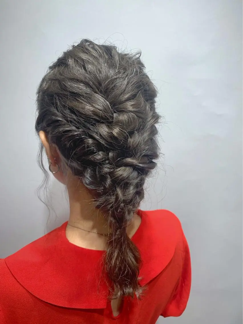 ミディアム カラー ヘアアレンジ 中野 竜介のヘアスタイル