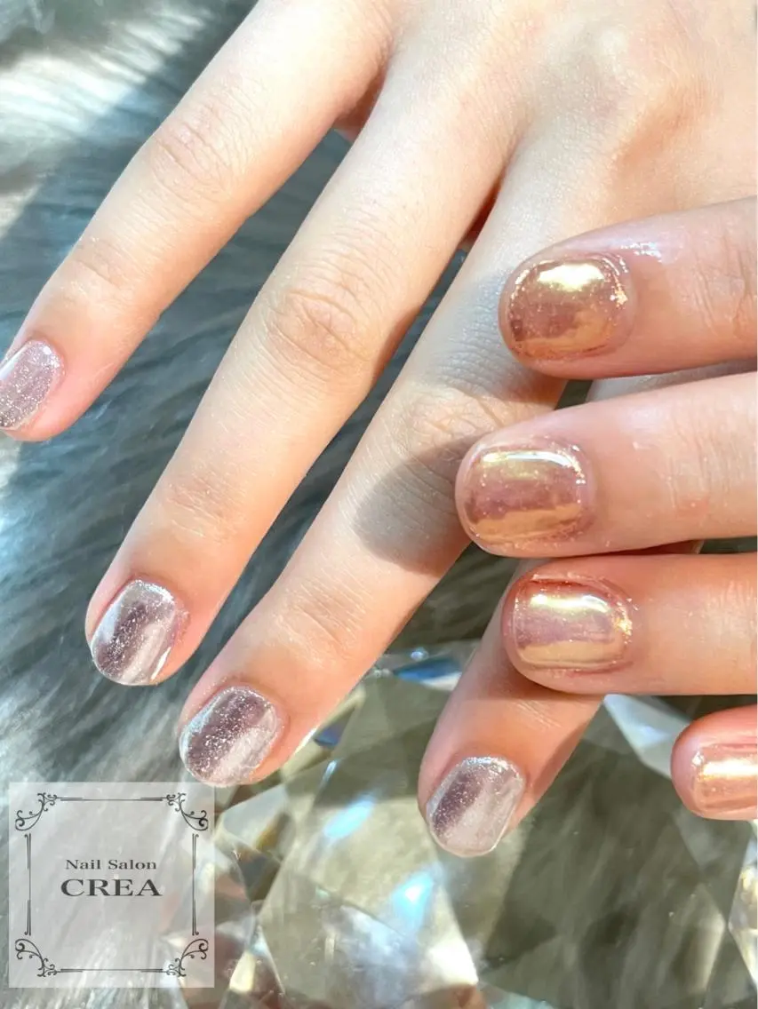 ネイル ジェルネイル ミラーネイル NailSalon CREAのネイルデザイン