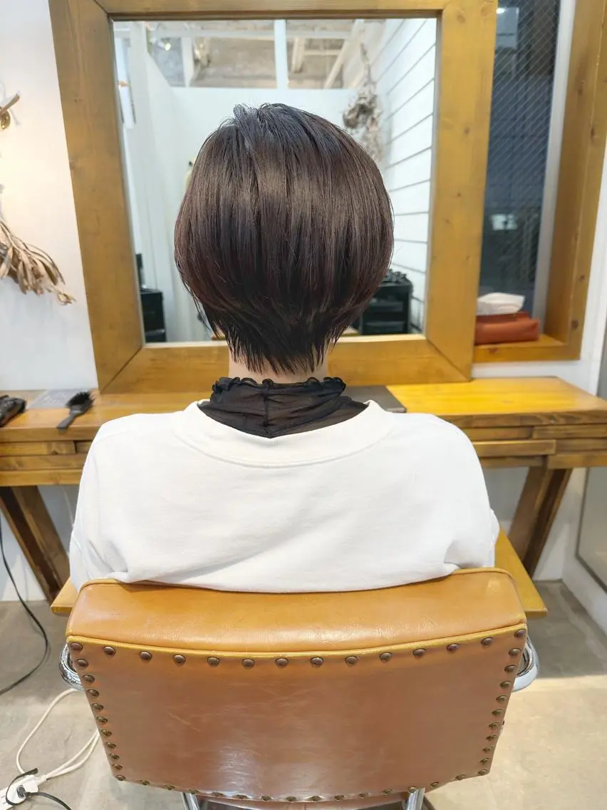 ショート ショートボブ ショートレイヤー ハンサムショート ボブ くせ毛 👑銀座ショート/ 絶壁補正/金子涼👑のヘアスタイル