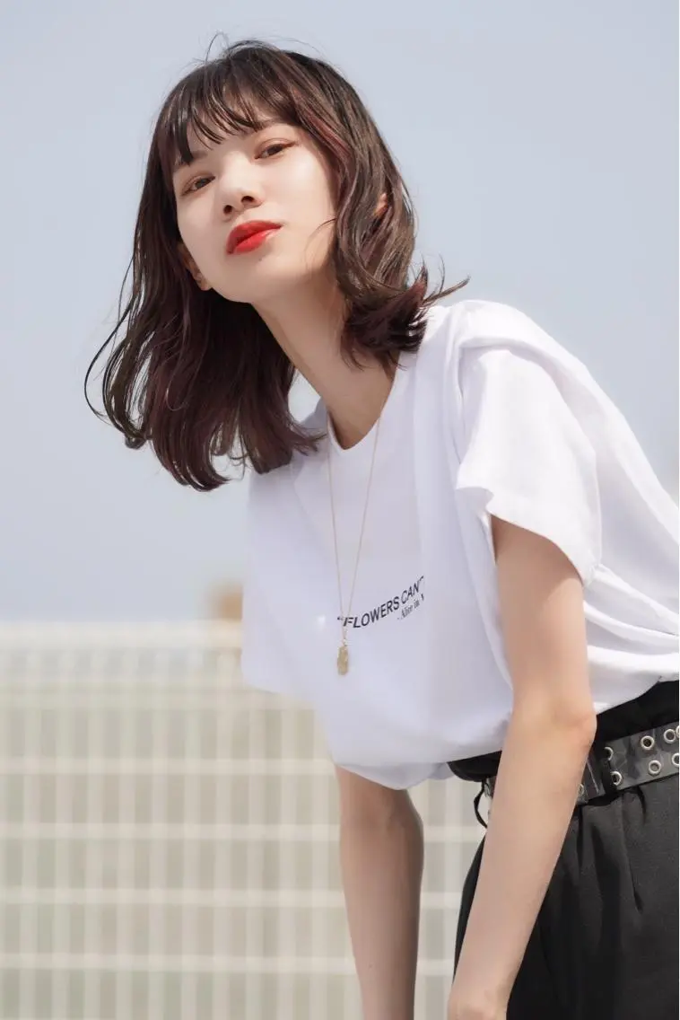 ミディアム カラー パーマ カット ヘアカラー トリートメント 松尾謙佑【ハイライト LEDエクステ】のヘアスタイル
