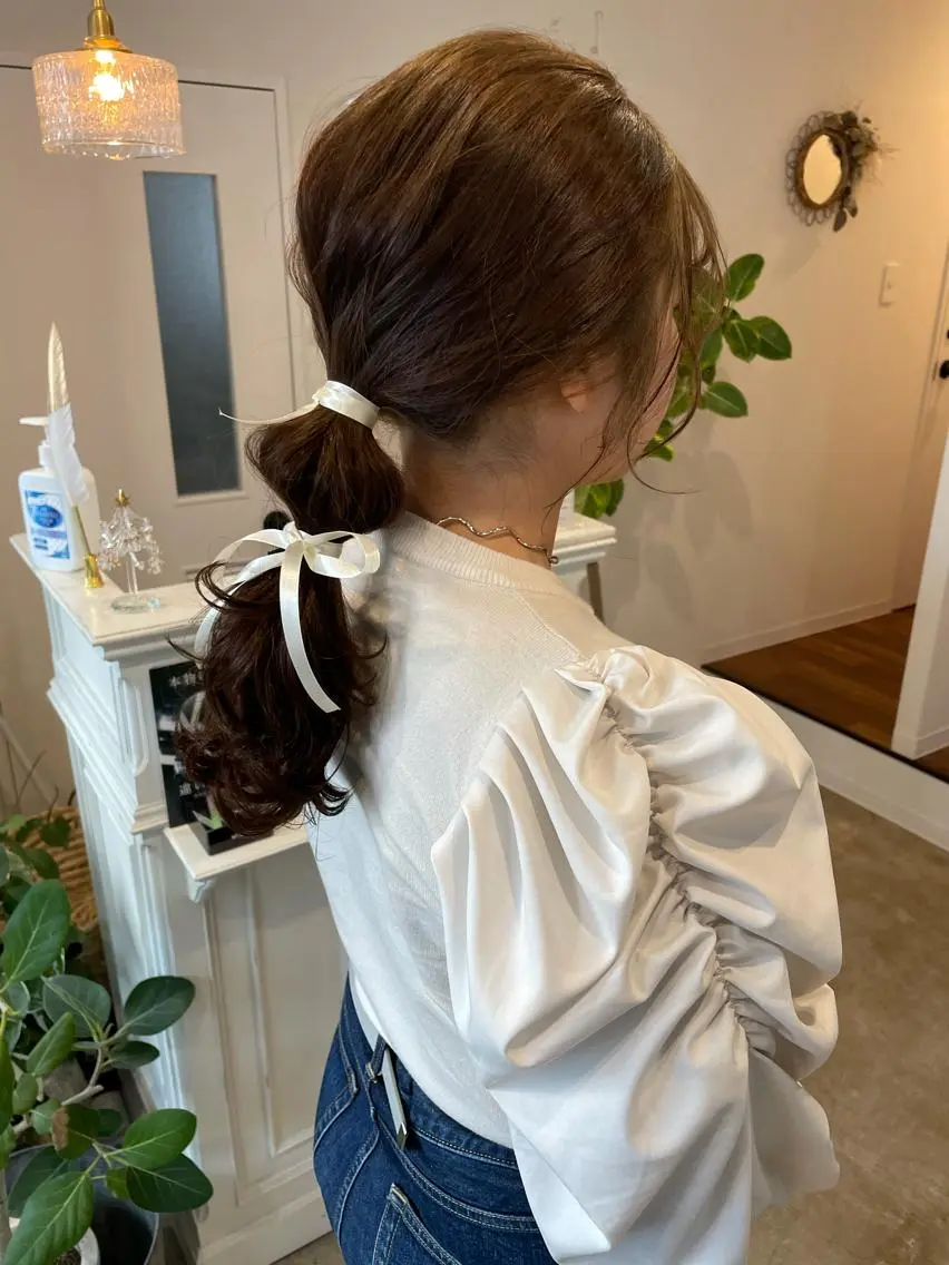 ロング カラー ヘアアレンジ ✿ 𝚜𝚊𝚔𝚒 ✿のヘアスタイル