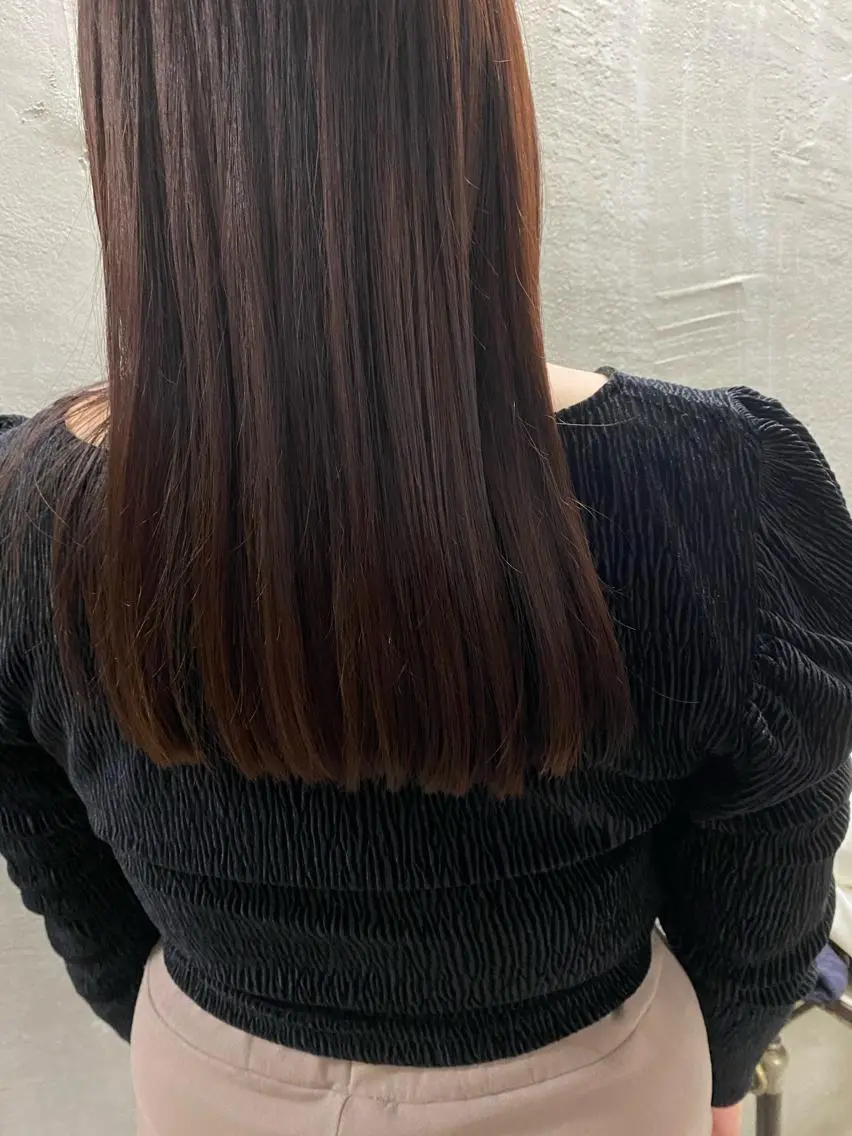 セミロング カラー ブラウンカラー グラデーションカラー お任せヘア☘️☘️ 及川渚のヘアスタイル