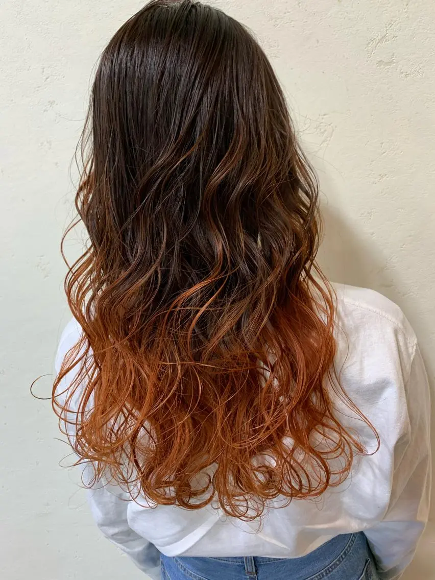 ロング カラー ヘアカラー トリートメント 天野 開のヘアスタイル