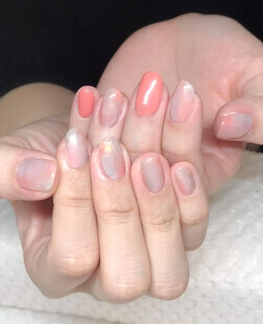ネイル ジェルネイル ニュアンスネイル オフィスネイル ワンカラーネイル パステルネイル Nyanco Nailのネイルデザイン