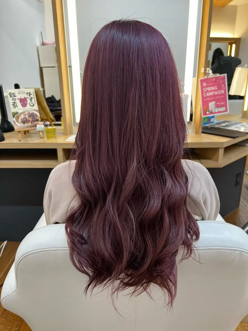 ロング カラー ヘアカラー トリートメント ✂︎HITOMI✂︎ 副店長のヘアスタイル