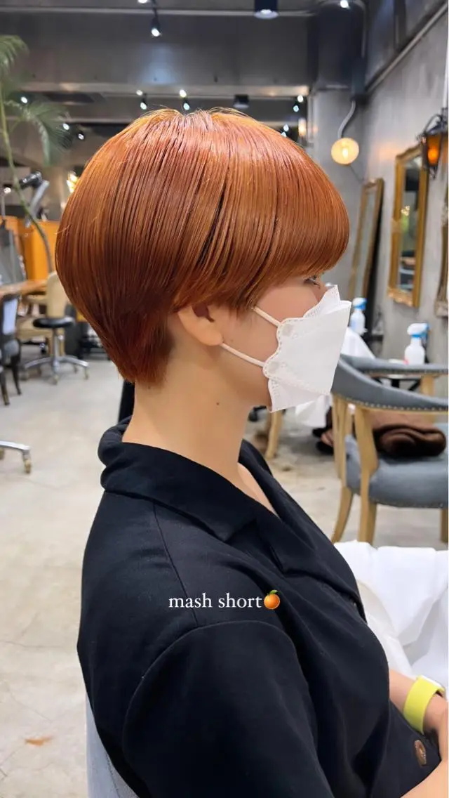 ショート ヘアカラー 圧倒的デザイン力 店長🎨RENAのヘアスタイル