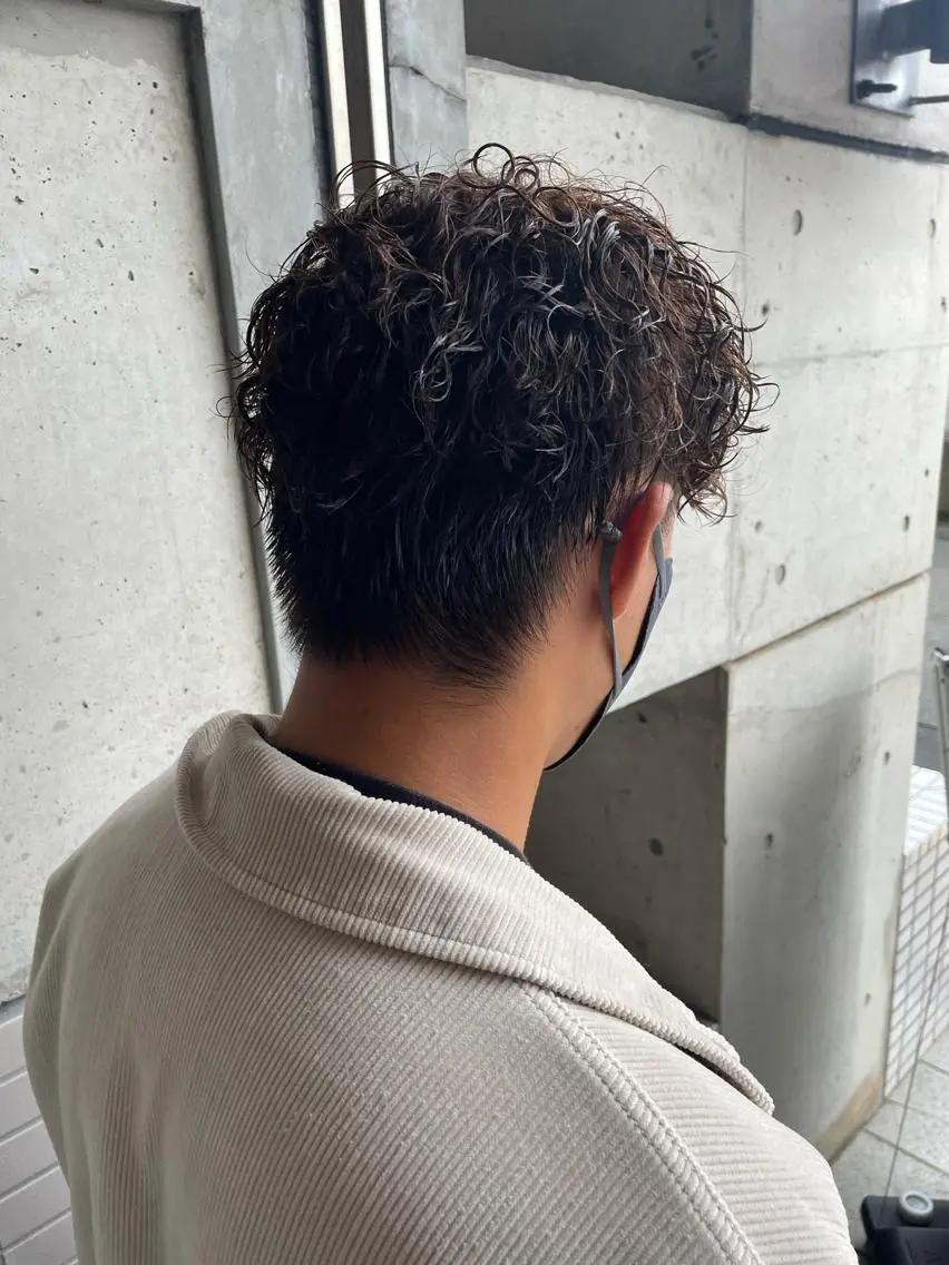 パーマ メンズ カット パーマ 大阪メンズ 美容師井上智博のヘアスタイル
