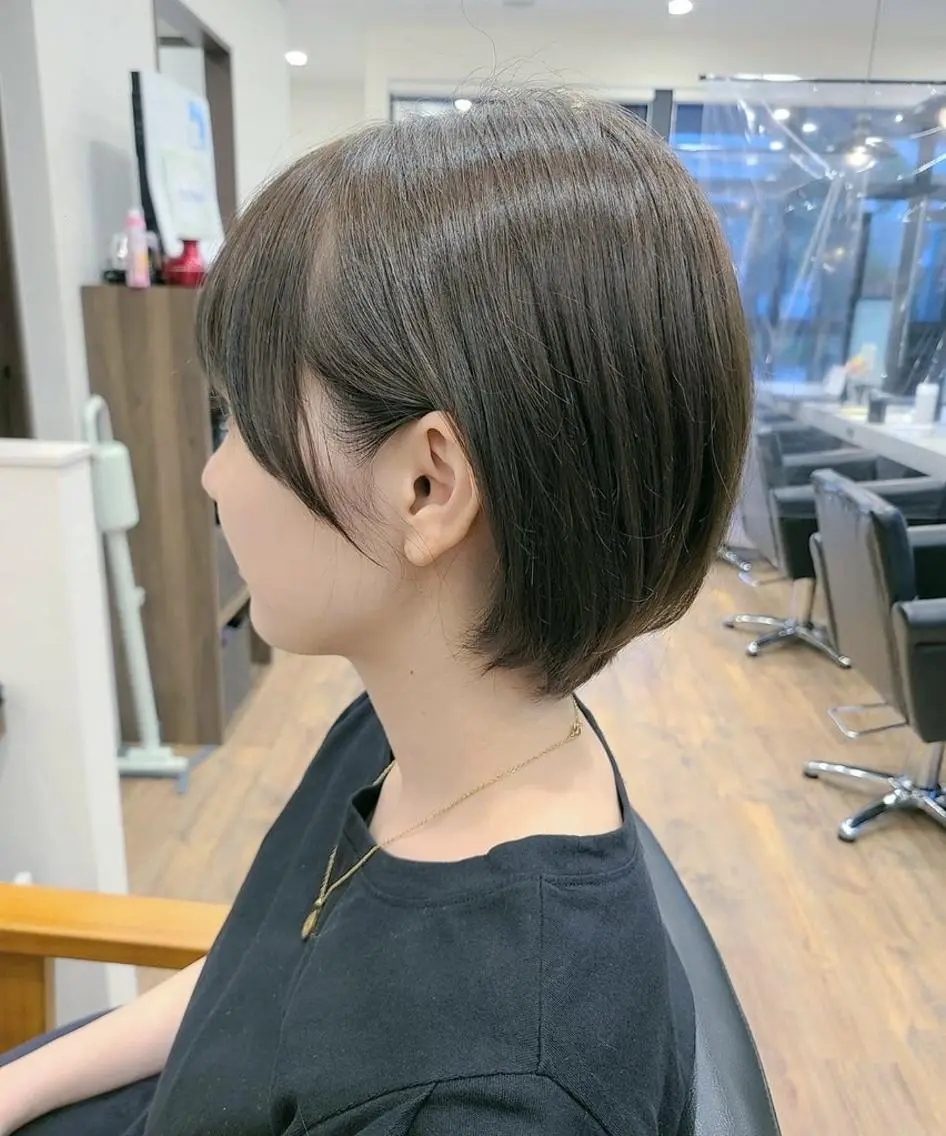 ショート カラー 丸みショート ショートヘア カット トリートメント 関口 友菜のヘアスタイル