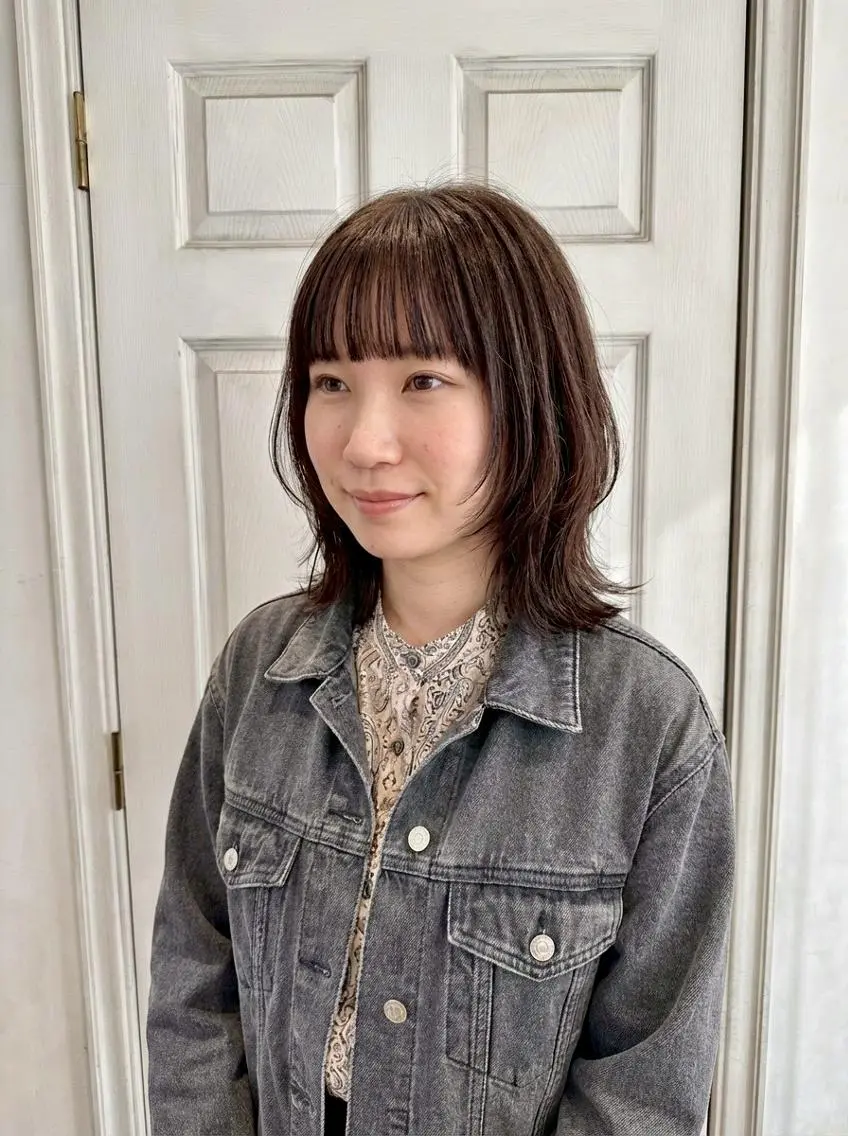 セミロング ボブ くびれヘア 顔周りカット 髪質改善 韓国風ヘア Aroma hair 🌙tanakaのヘアスタイル