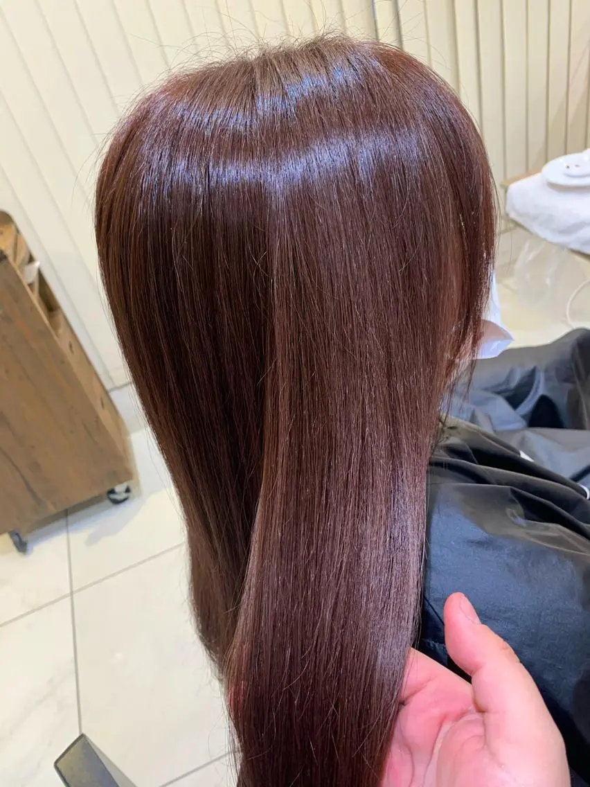 セミロング カラー 渡部 恭子のヘアスタイル