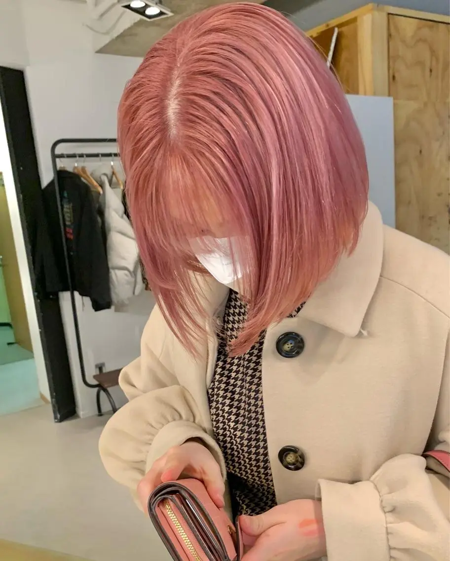 ショート カラー ブリーチ ハイトーンカラー ピンクカラー tension 【テンション】のヘアスタイル