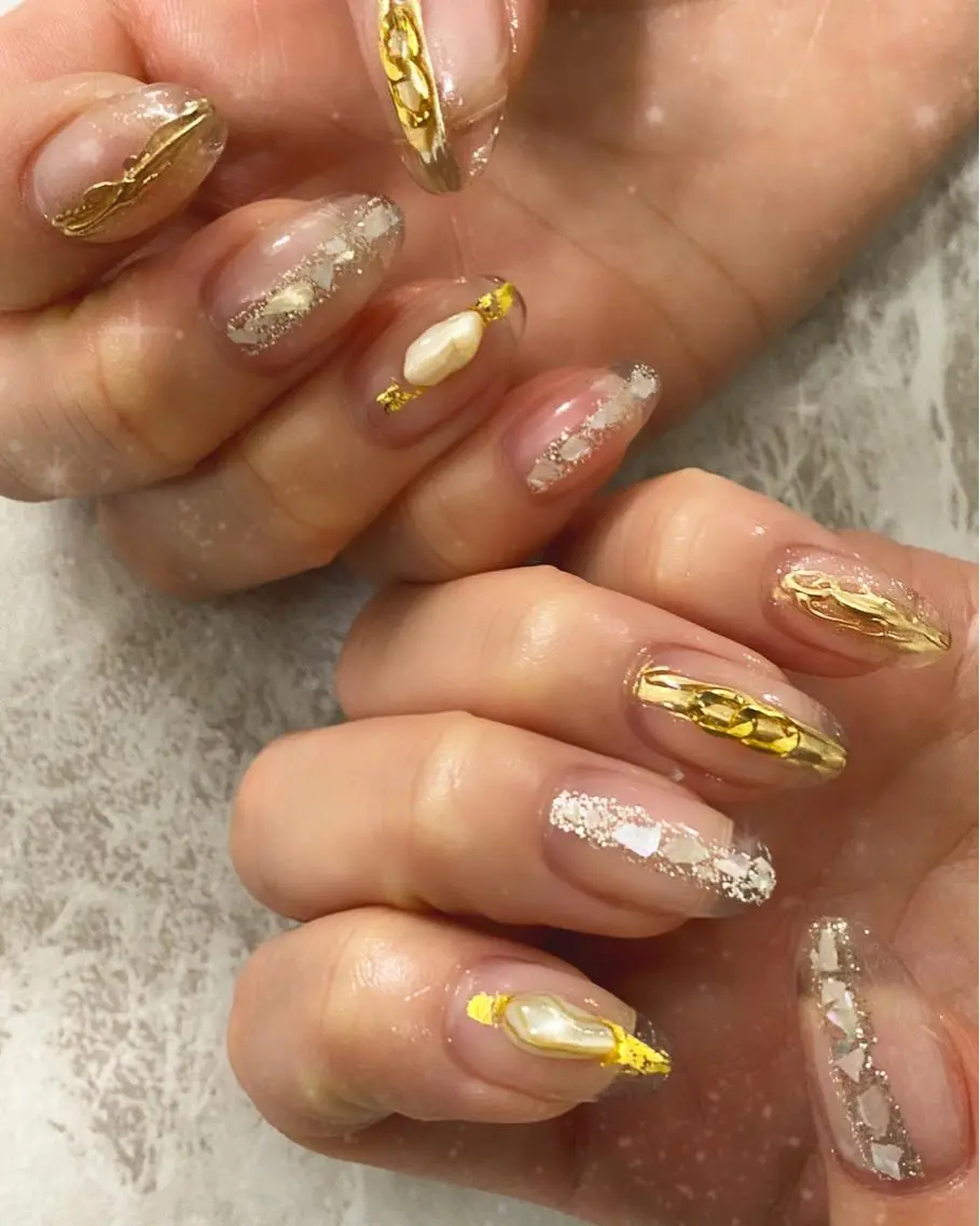 セミロング ハンドネイル NAILSALON 🍔Timna🍟のネイルデザイン