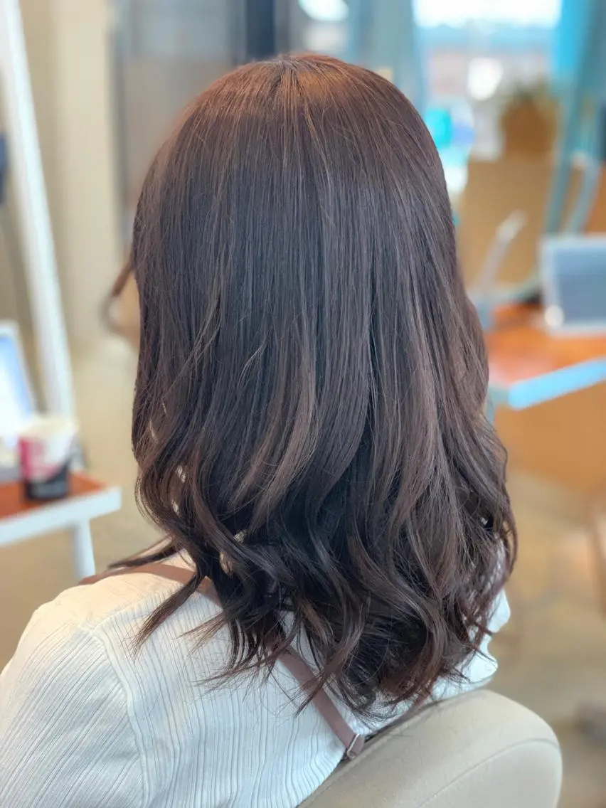 セミロング カラー 北川 拓也のヘアスタイル