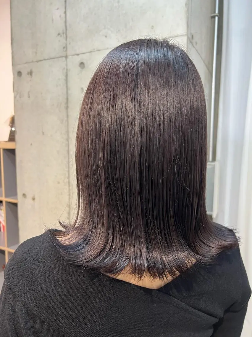 ミディアム カラー グレージュ ラベンダーカラー ラベンダーグレージュ ラベンダーグレー ヘアカラー Ayaka🩰🎀 ガーリー/暖色♡のヘアスタイル
