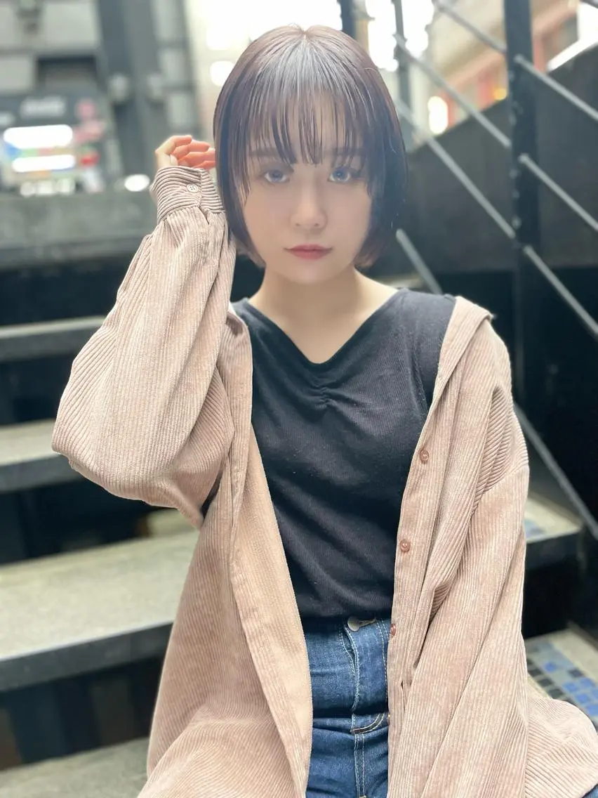 ショート ショートボブ ボブ 韓国風ヘア ショートヘア 拓麿✂︎/ショート 専門×透明感カラーのヘアスタイル