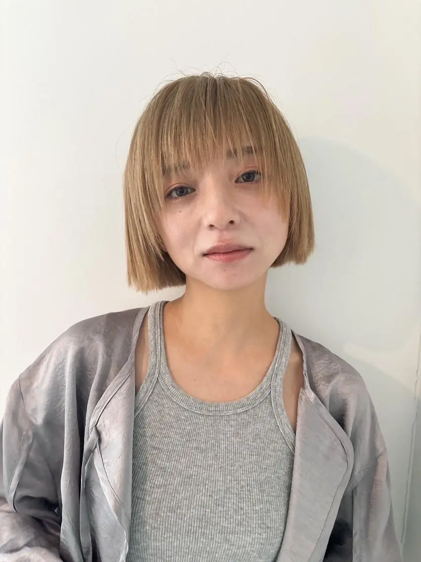 カラー ショート パーマ ショートボブ アディクシーカラー ブリーチ ケアブリーチ デザインカラー カット ヘアカラー トリートメント CEINE PATHのヘアスタイル