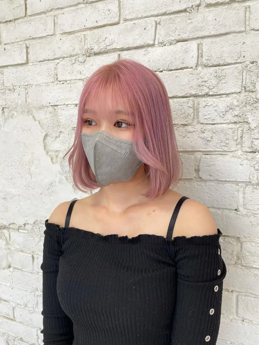 ショート カラー ブリーチ ケアブリーチ ヘアカラー 大阪韓国ヘア 🦋RINKAのヘアスタイル