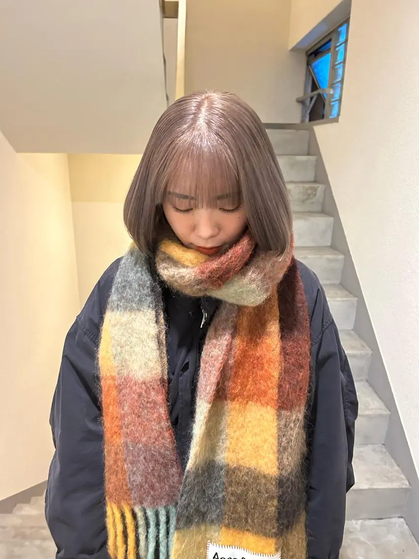 ミディアム カラー パーマ ヘアアレンジ メンズ キッズ ネイル マツエク・マツパ アイブロウ 薄暮 マツイ レンのヘアスタイル