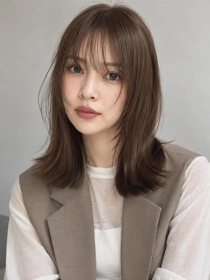 セミロング カラー ブリーチ ケアブリーチ 透明感カラー ダブルカラー イヤリングカラー カット ヘアカラー トリートメント ヘッドスパ "オトナ髪”/ LAKA TOCCAのヘアスタイル