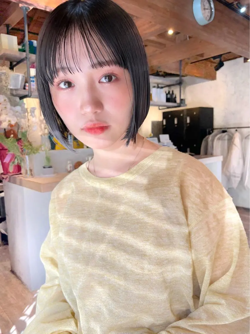 ショート カット 結べるレイヤーボブ くびれLady表参道のヘアスタイル