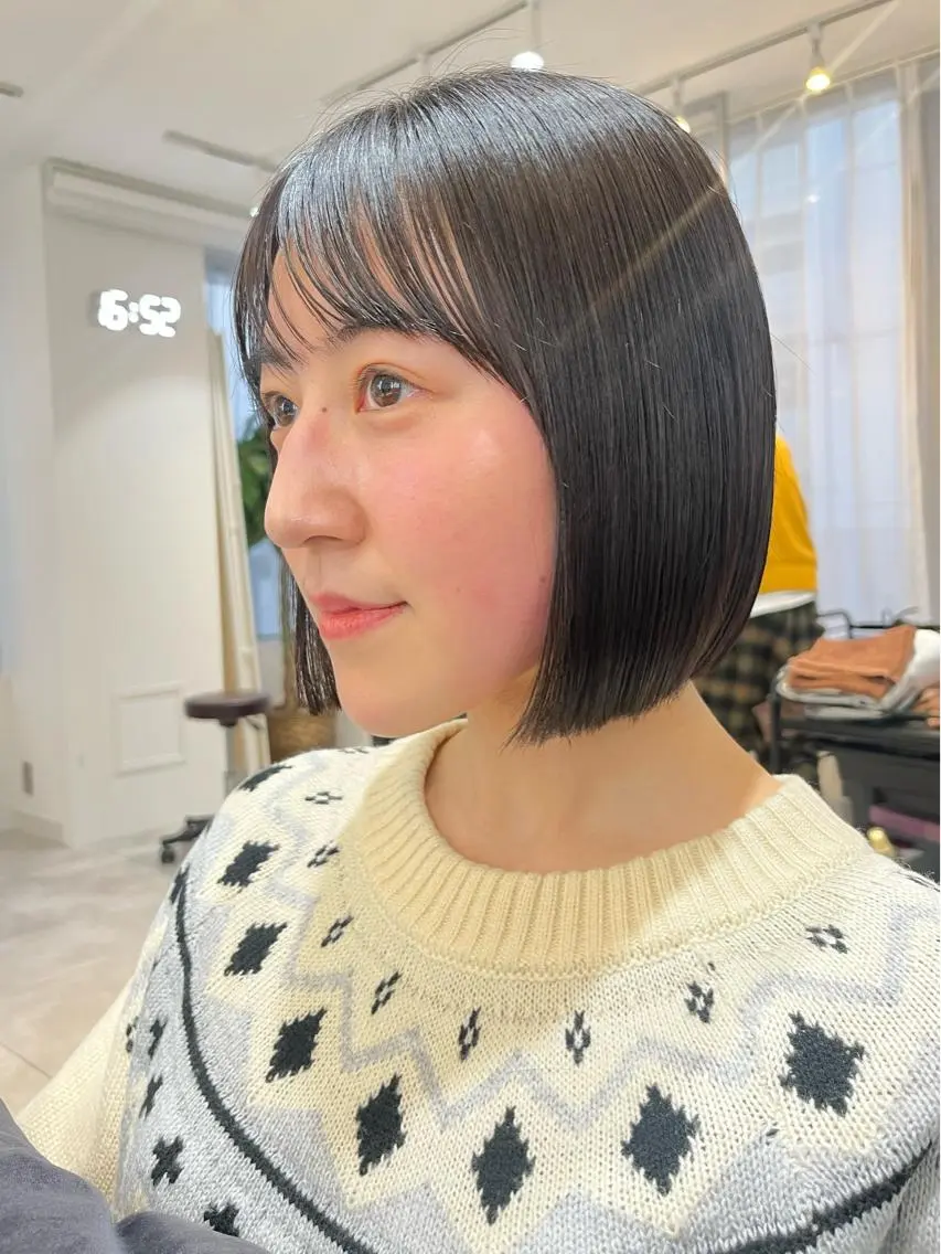 ショート ボブ カット ヘアカラー トリートメント SOYON 🤍CHIZU🤍.のヘアスタイル