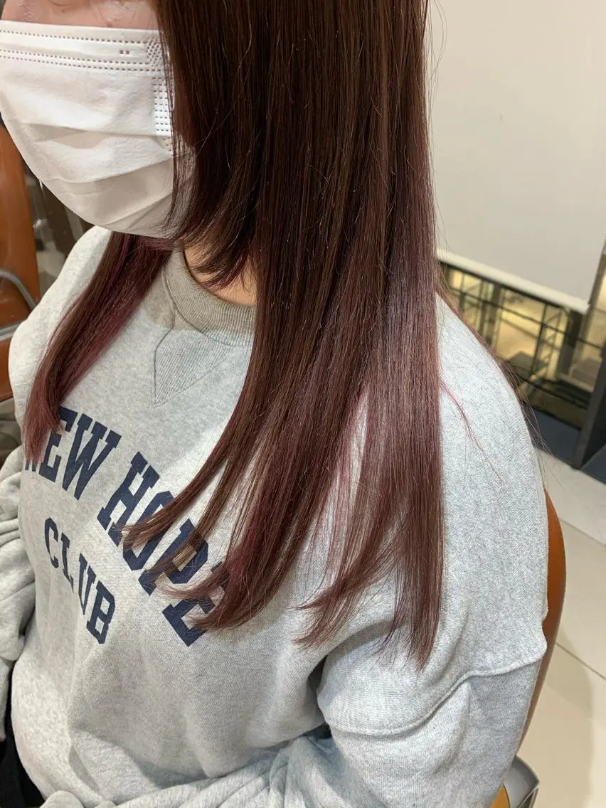 セミロング カラー パーマ ヘアアレンジ 加藤 綾華のヘアスタイル