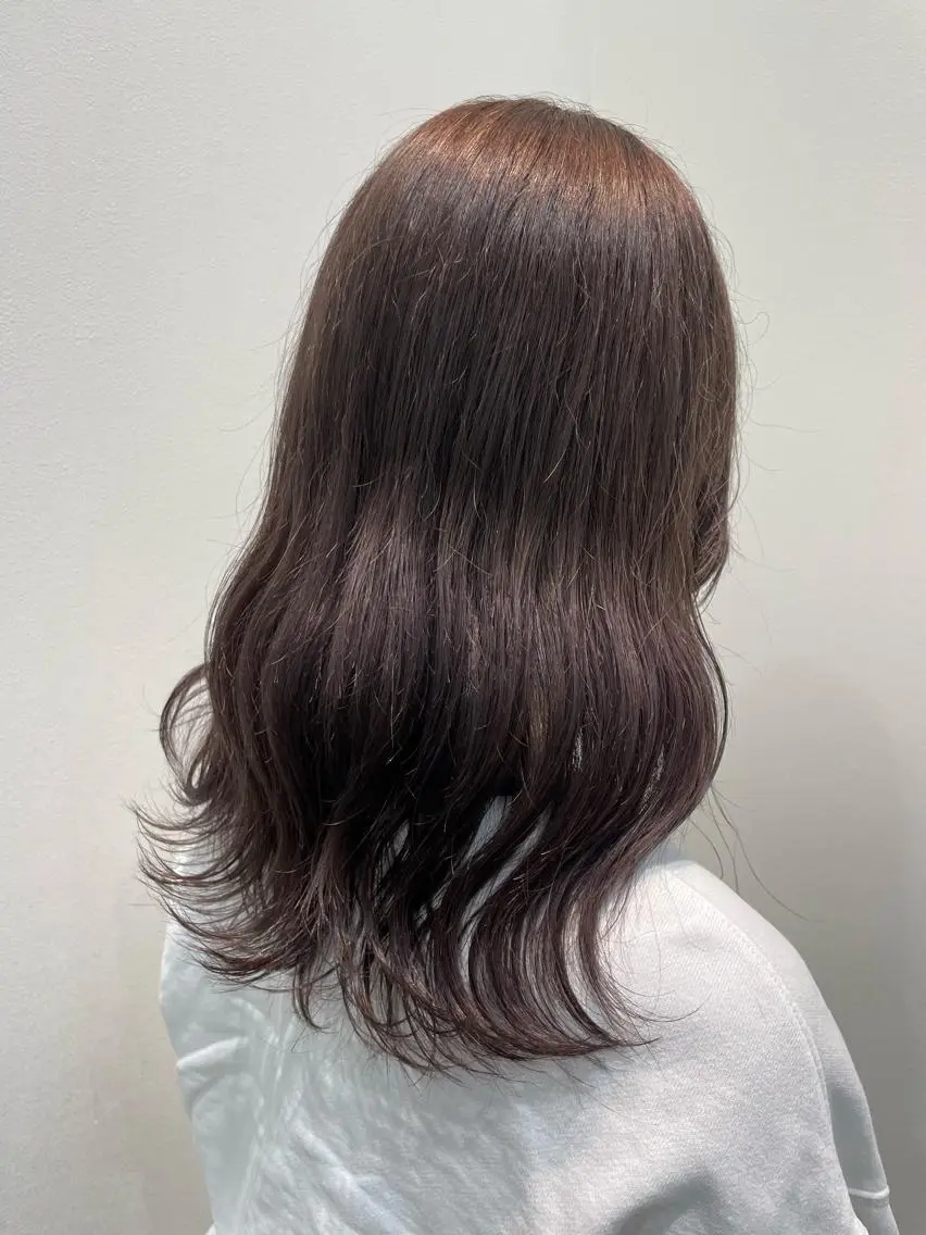 セミロング カラー ベージュカラー ラベンダーカラー ラベンダーベージュ mir MIYUのヘアスタイル