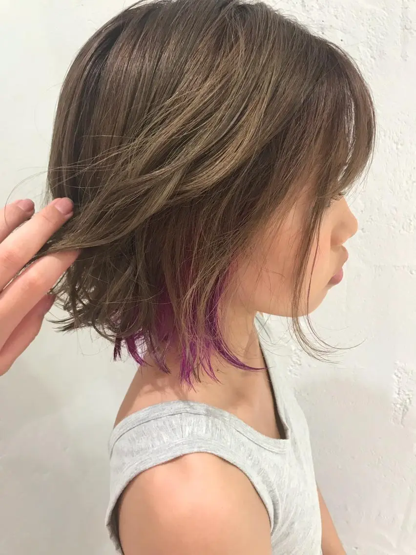 ショート カラー パーマ ヘアアレンジ ネイル マツエク・マツパ インナーカラー ショートヘア ショートネイル 韓国ヘア/レイヤー /透明感カラー❤️のヘアスタイル