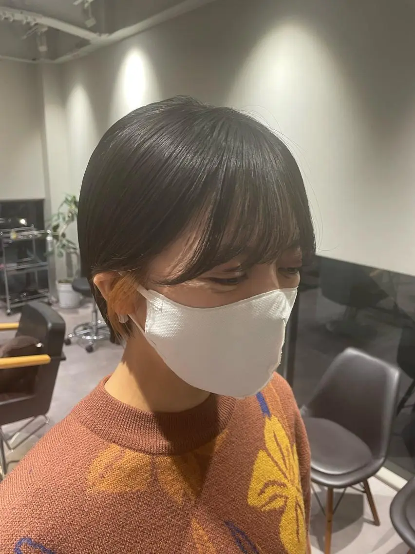 ショート カラー インナーカラー オレンジ ショートヘア ヘアカラー 韓国風/オシャレ /縮毛矯正/滝口琴未のヘアスタイル