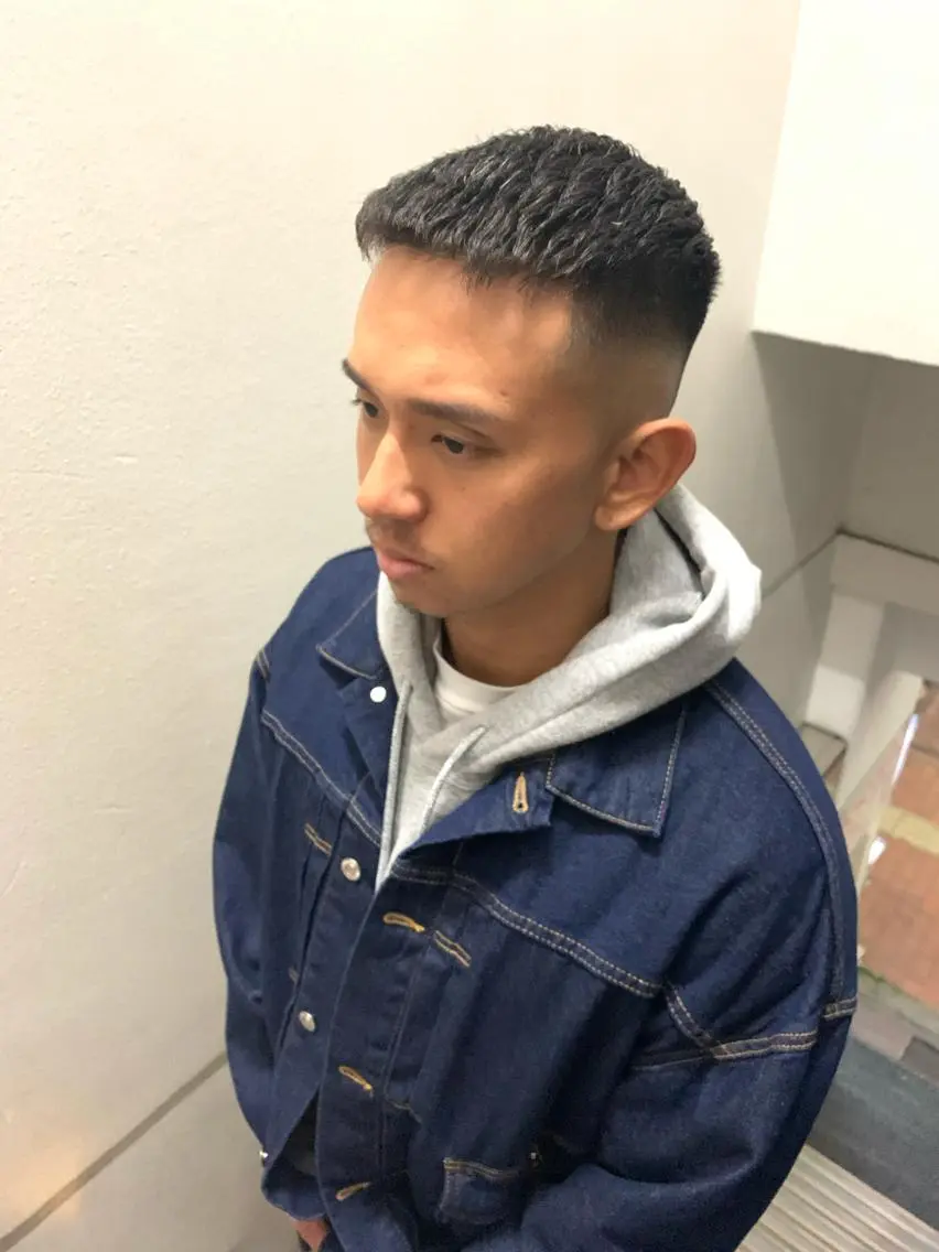 ショート パーマ メンズ 田中 千恩のヘアスタイル