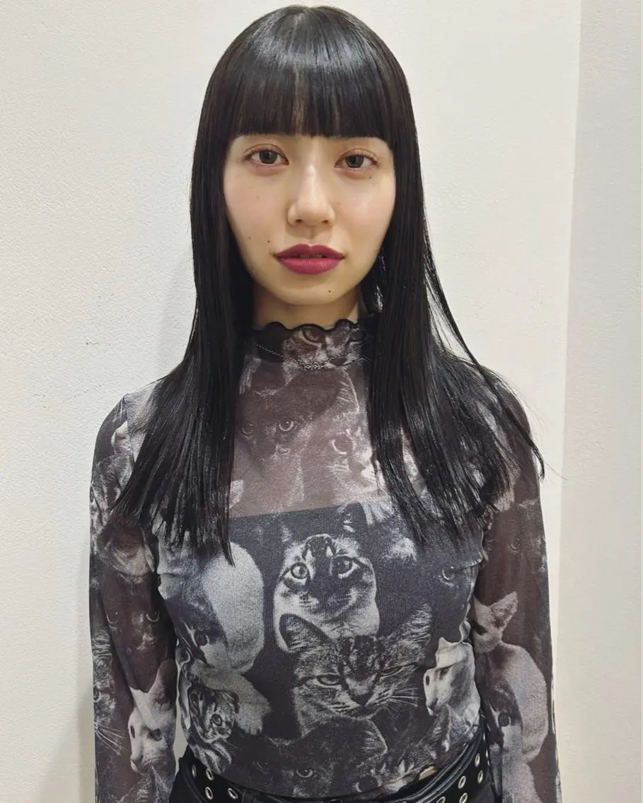 セミロング カラー ワイドバング カット 村上雅人 ナチュラルモードのヘアスタイル