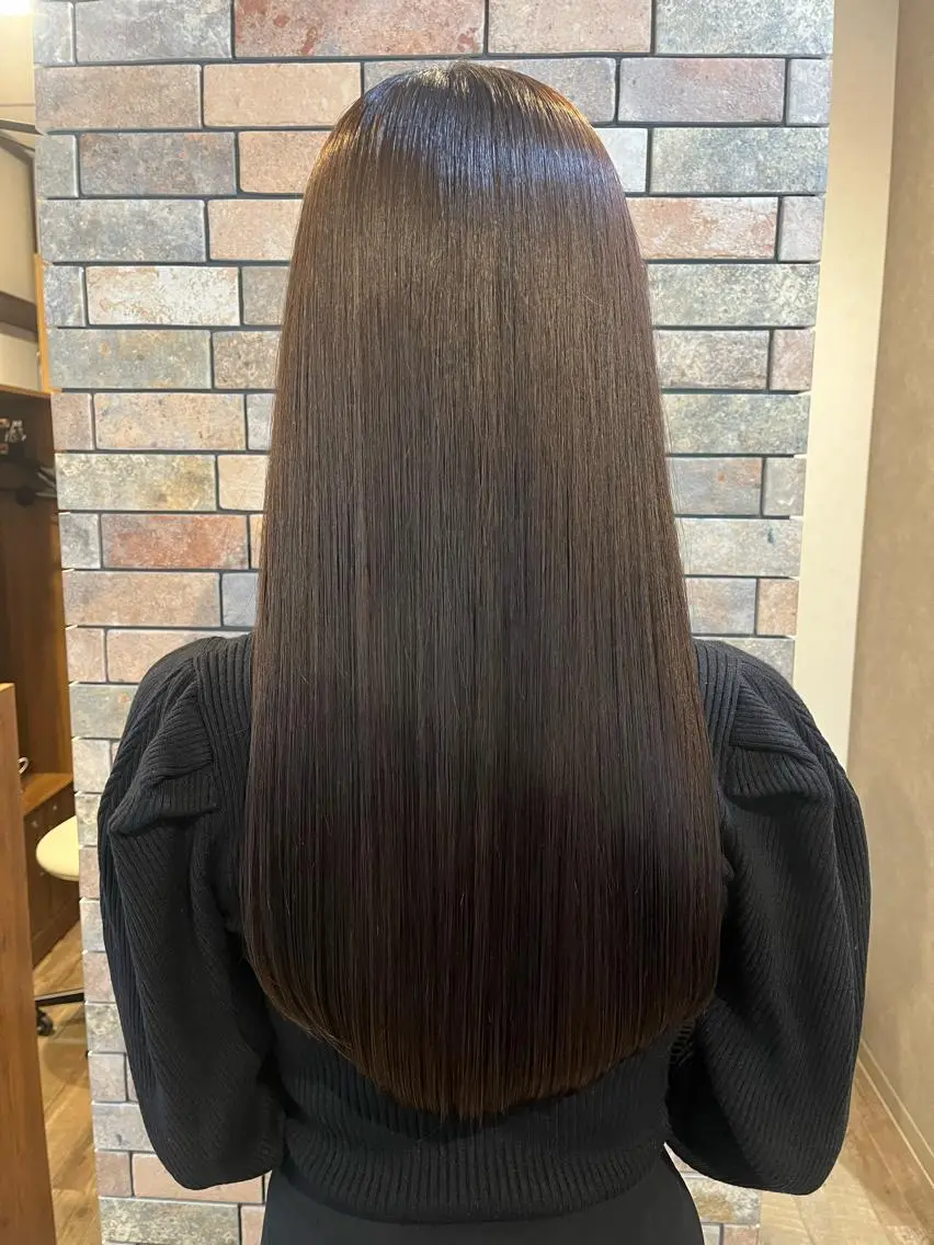 ロング 髪質改善 トリートメント 酸熱トリートメント 艶カラー推し! なかはらあかりのヘアスタイル