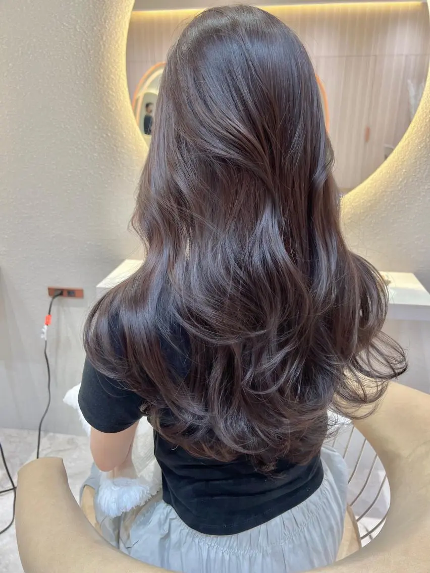 ロング カラー カット ヘアカラー トリートメント レイヤーカット/ 顔周り 五島巨幹のヘアスタイル