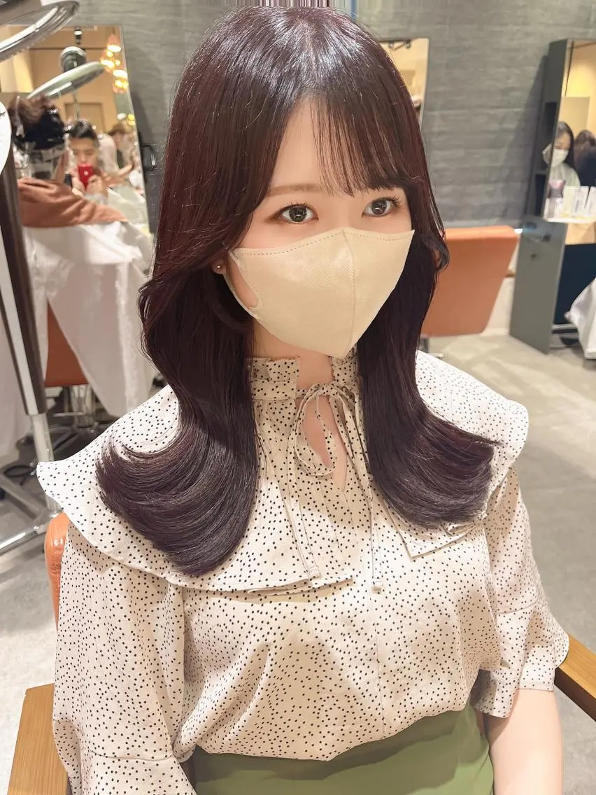 セミロング 奥田 蓮のヘアスタイル