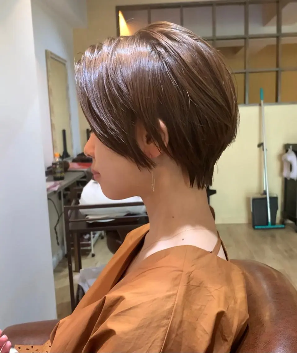 ショート ショートボブ 丸みショート ボブ ショートヘア カット トリートメント ヘッドスパ *くせ毛に特化* 【yun】のヘアスタイル