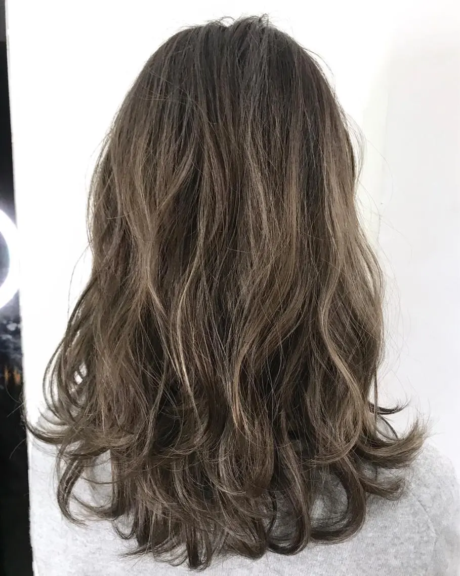 セミロング カラー メンズ縮毛矯正 細谷碧海のヘアスタイル