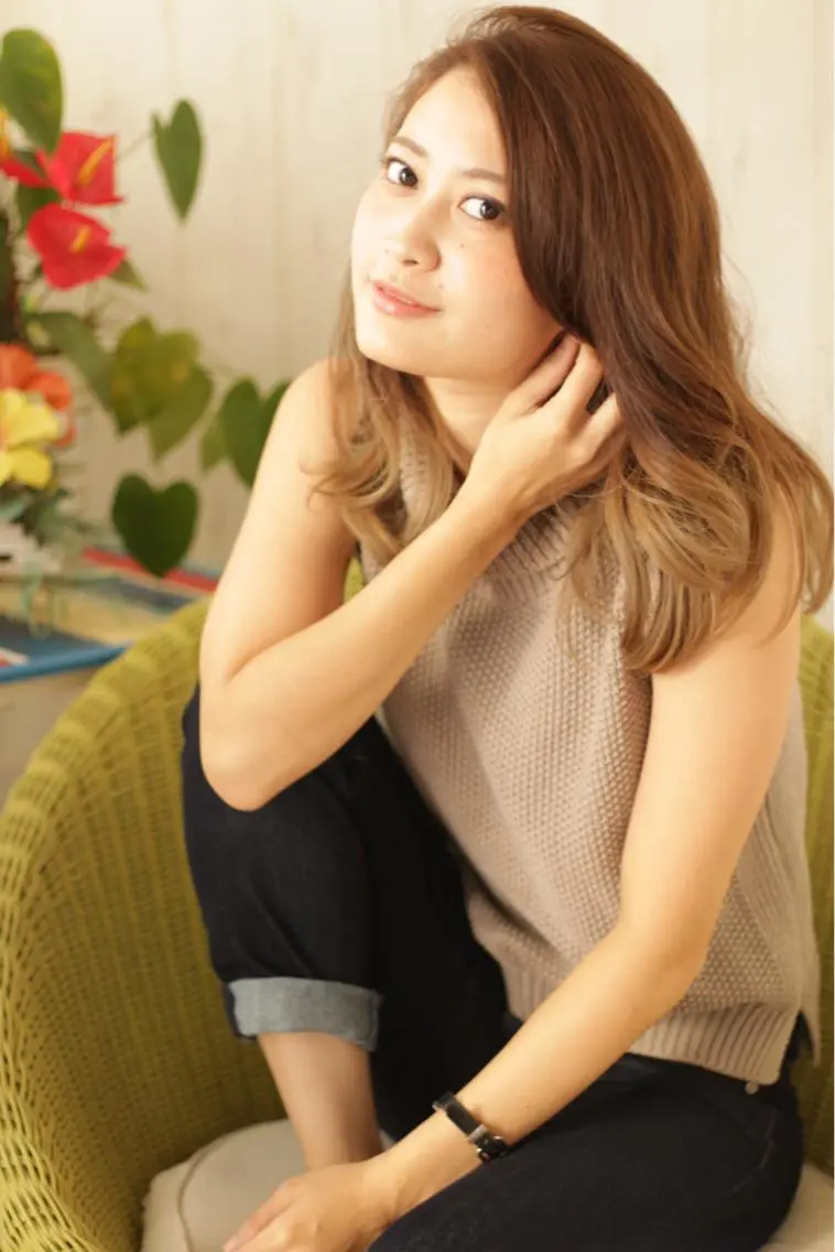 ミディアム Saffyハリウッド トリートメント◎のヘアスタイル