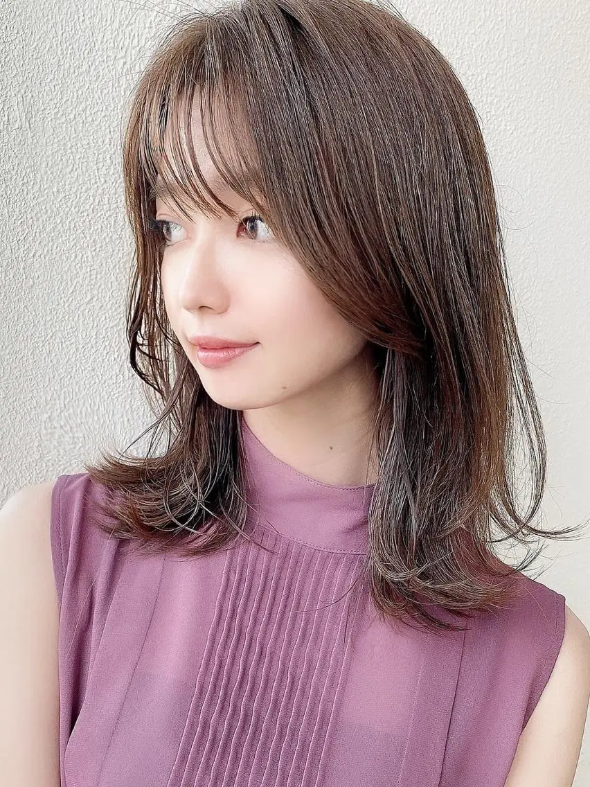 ミディアム 艶感透明感カラー 🫧たけ🫧のヘアスタイル