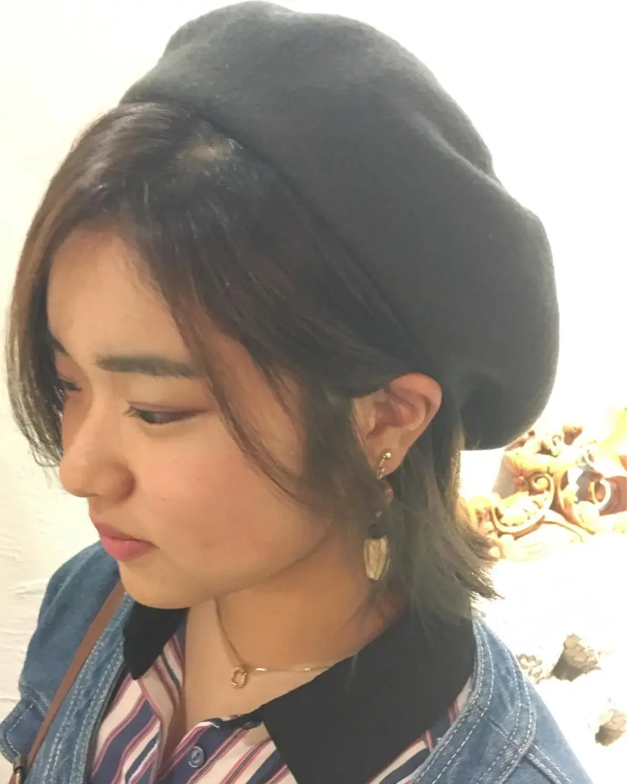 ショート カラー パーマ ヘアアレンジ インナーカラー シルバー エグチ アキラのヘアスタイル